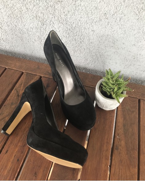Lodičky dámské Nine West černé semišové